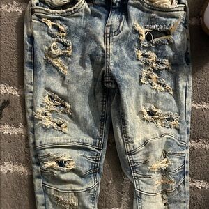 Stylish Distressed Kids Jeans in Blue